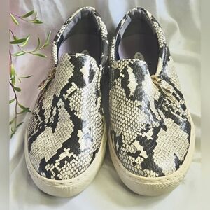 Dr Scholls Shoes M 7.5 W 9 No Chill Slip On Sneakers Faux Leather Snakeskin